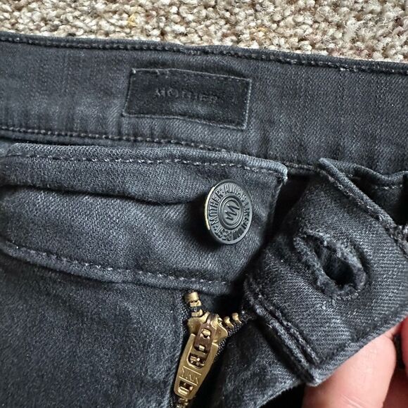 MOTHER Jeans The Insider Crop Black Womens Size 30 - Picture 7 of 12